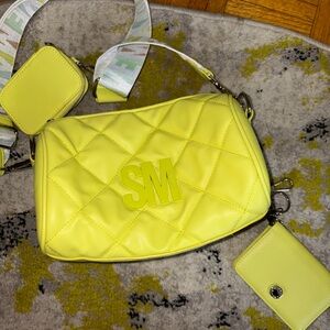 Steve Madden Lemon Quilted Crossbody Bag & Wallet